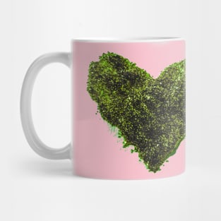 Green Sparkly Heart Mug